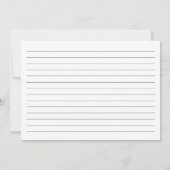 Carte Elégante recette d'ustensiles floraux chic pour la (Dos)