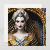 Carte Elégante reine baroque (Devant / Derrière)