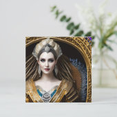 Carte Elégante reine baroque (Debout devant)