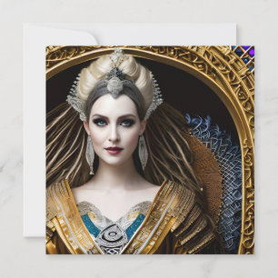 Carte Elégante reine baroque