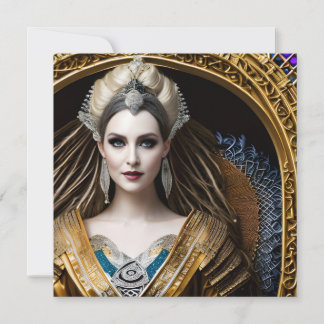 Carte Elégante reine baroque