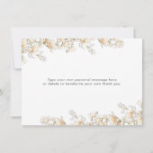 Carte Élégante robe de mariée robe or Fête des mariées f (Dos)