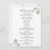 Carte Elégante Rose blanche moderne et Mariage d'arc dor (Dos)