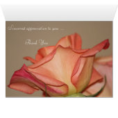 Carte élégante Rose Peach (Intérieur Horizontal (Bas))