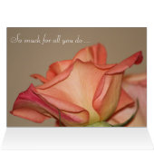 Carte élégante Rose Peach (Intérieur Horizontal (Haut))