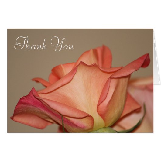 Carte élégante Rose Peach (Devant horizontal)