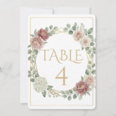 Carte Élégante Rose Poussiéreuse Géométrique Florale Aqu (Devant)