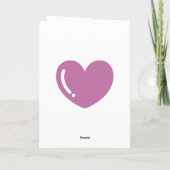 Carte Élégante Saint-Valentin botanique de fleur sauvage (Dos)