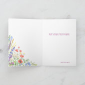 Carte Élégante Saint-Valentin botanique de la fleur sauv (Intérieur)