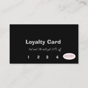 Carte élégante simple de fidélité de client de