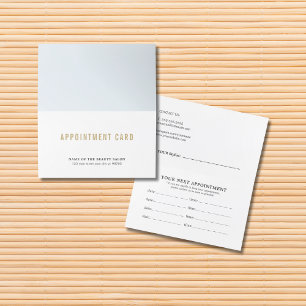 Carte élégante simple de rendez-vous de beauté