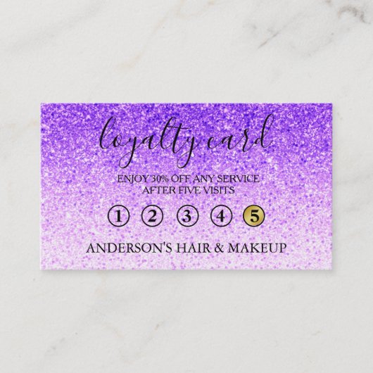 Carte élégante simple moderne de fidélité de (Devant)