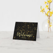 Carte Élégante simple personnalisée Bienvenue dans l'équ (Fleur jaune)