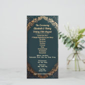 Carte Elégante suite d'invitation de mariage avec Gold F (Debout devant)