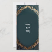 Carte Elégante suite d'invitation de mariage avec Gold F (Dos)