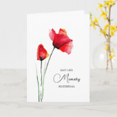 Carte Élégante tige simple Fleurs délicates Sympathie (Fleur jaune)