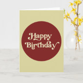 Carte Élégante typographie rétro Joyeux anniversaire (Fleur jaune)