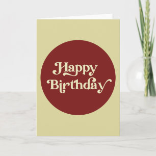 Carte Élégante typographie rétro Joyeux anniversaire