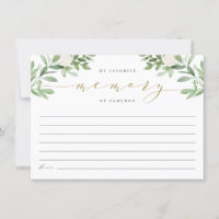 Élégante verdure Ma mémoire préférée de la mariée