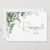 Carte Élégante verdure Panneau de réservation de mariage (Devant)