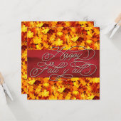 Carte Élégante Vibes D'Automne Cosy Citer Happy Fall Y'a (Devant/Arrière en situation)