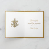 Carte Élégante Vierge Religieuse Marie Jésus Or (Intérieur)