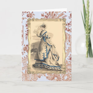 Carte Élégante Vintage dame