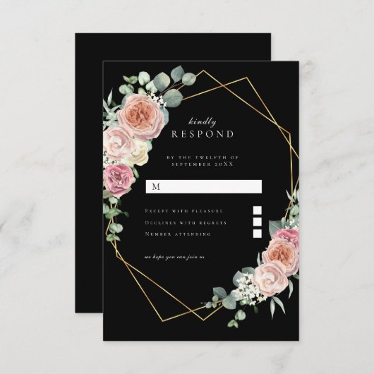 Carte Elegantes Boho Pastel (Devant / Derrière)