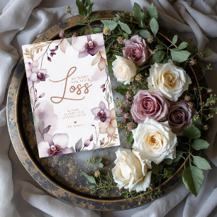 Carte Élégantes couleurs douces orchidées florales cadre