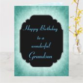 Carte Élégantes étoiles modernes Grandson d'anniversaire (Fleur jaune)