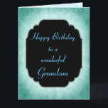Carte Élégantes étoiles modernes Grandson d'anniversaire<br><div class="desc">Design élégant et Cool Happy Birthday Grandson design Carte de voeux.</div>