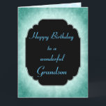 Carte Élégantes étoiles modernes Grandson d'anniversaire<br><div class="desc">Design élégant et Cool Happy Birthday Grandson design Carte de voeux.</div>