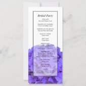 Carte Elégantes hydrangées florales violettes (Dos)