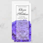 Carte Elégantes hydrangées florales violettes (Devant / Derrière)