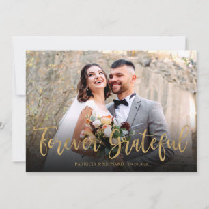 Carte Élégantes Photos De Remerciement De Mariage Pour T