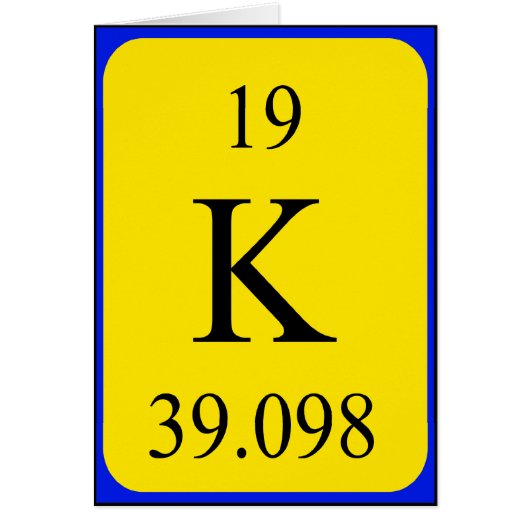 Carte Element 19 - Potassium (Devant)