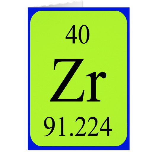 Carte Element 40 - Zirconium (Devant)