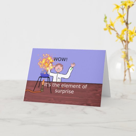 Carte élément amusant de surprise (Fleur jaune)