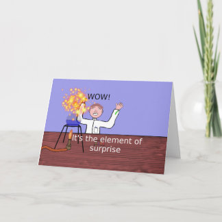 Carte élément amusant de surprise