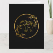 Carte Élément décoratif Indien Éléphant dans un cadre do (Devant)