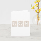 Carte Éléments De Bacon _ Bbq Drôle, Grillage Porc _1 (Fleur jaune)
