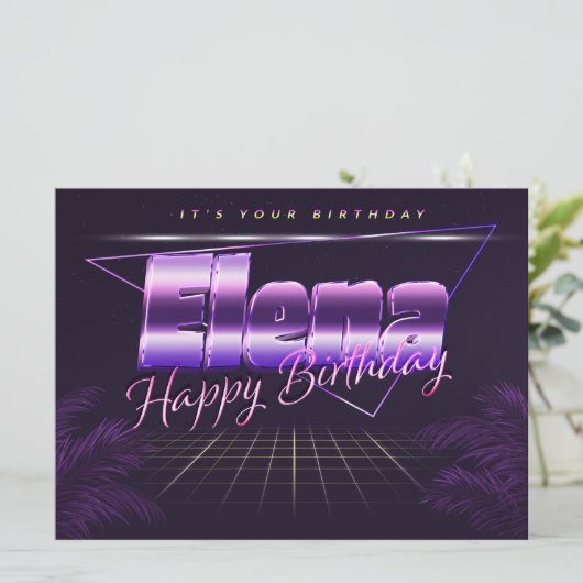 Carte Elena Prénom (Debout devant)