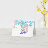 Carte Eléphant (Fleur jaune)