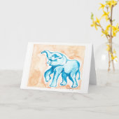 Carte éléphant (Fleur jaune)