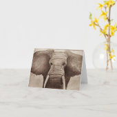 Carte Eléphant (Fleur jaune)