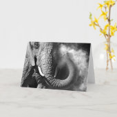 Carte Éléphant #1-Greeting card (Fleur jaune)
