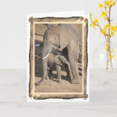 Carte Elephant and Calf Card (Fleur jaune)