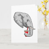 Carte Eléphant avec boisson (Fleur jaune)