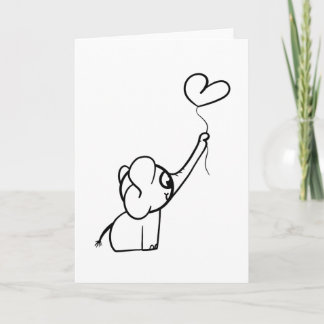 Carte Elephant Avec Idée Cadeau Balloon