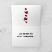 Carte Éléphant avec l'anniversaire de coeurs (Intérieur)